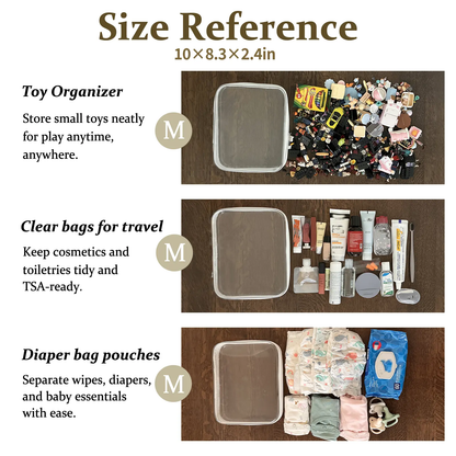 📦Rigid transparent zippered multi-functional storage box