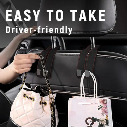 🔥🚗 4 Pack Car Seat Back Storage Hooks 💥 Double Hook Holder for Convenient Storage