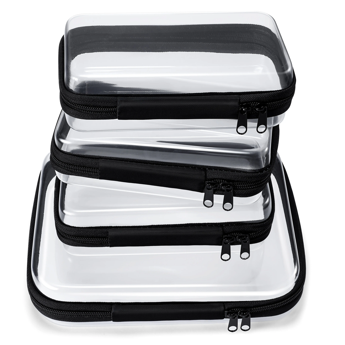 📦Rigid transparent zippered multi-functional storage box