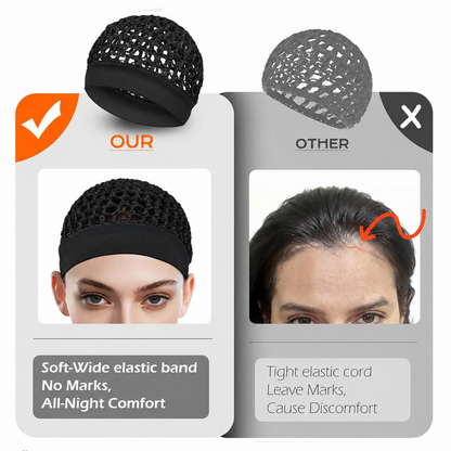 💥Limited Stock 49% OFF💥   3-Piece Stretchy Wide-Edge Sleep Bonnet Set – Soft Hair Protection Caps for Nighttime Hair Care