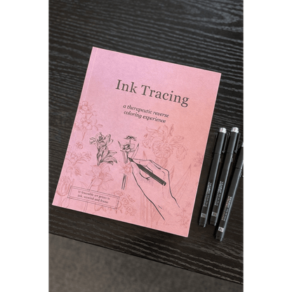 ✍️Beginner-Friendly💕Ink Tracing: A Therapeutic Reverse Coloring Experience (📚Premium Edition | Thick Paper | Easy-Tear, Frame-Ready Pages)