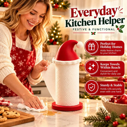 🎄 Festive Santa Hat Paper Towel Holder