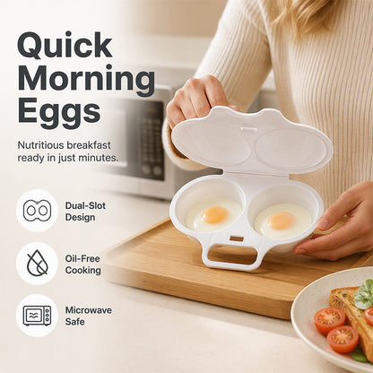 🔥 BUY 2 GET 1 FREE! Microwave Egg Poacher – Perfect Eggs in Minutes 🍳