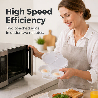 🔥 BUY 2 GET 1 FREE! Microwave Egg Poacher – Perfect Eggs in Minutes 🍳