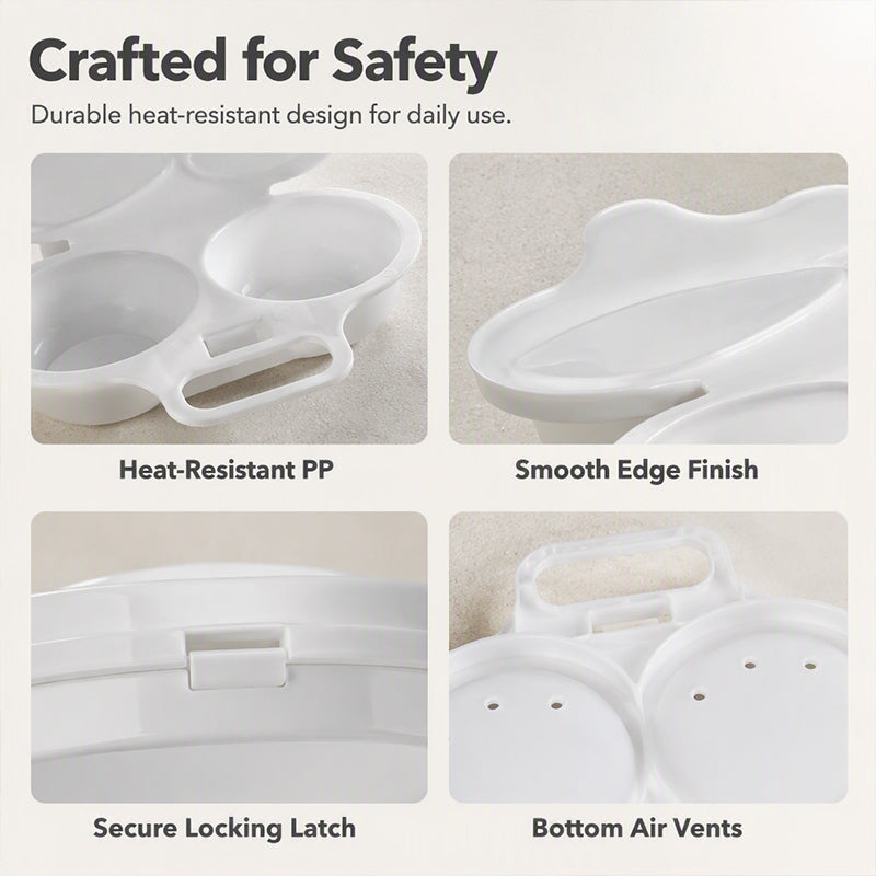🔥 BUY 2 GET 1 FREE! Microwave Egg Poacher – Perfect Eggs in Minutes 🍳