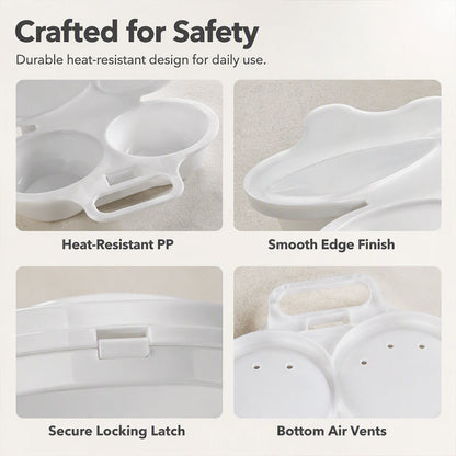 🔥 BUY 2 GET 1 FREE! Microwave Egg Poacher – Perfect Eggs in Minutes 🍳