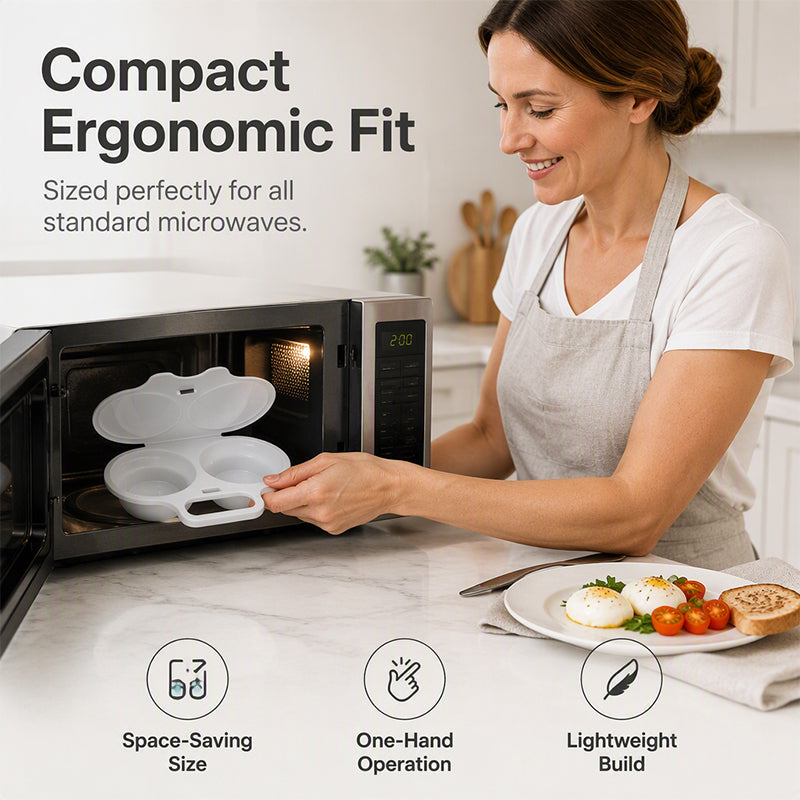 🔥 BUY 2 GET 1 FREE! Microwave Egg Poacher – Perfect Eggs in Minutes 🍳